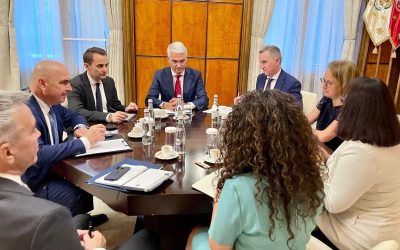 Întâlnirea Directoarei generale Celine Gauer și a directorului general adjunct Declan Costello cu Premierul Ilie Bolojan și membri ai Guvernului